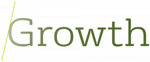 Logo: The word "Growth" in green letters 