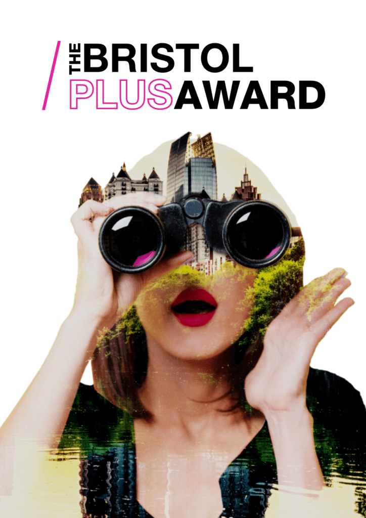 The Bristol PLUS Award - a young woman looks through binoculars