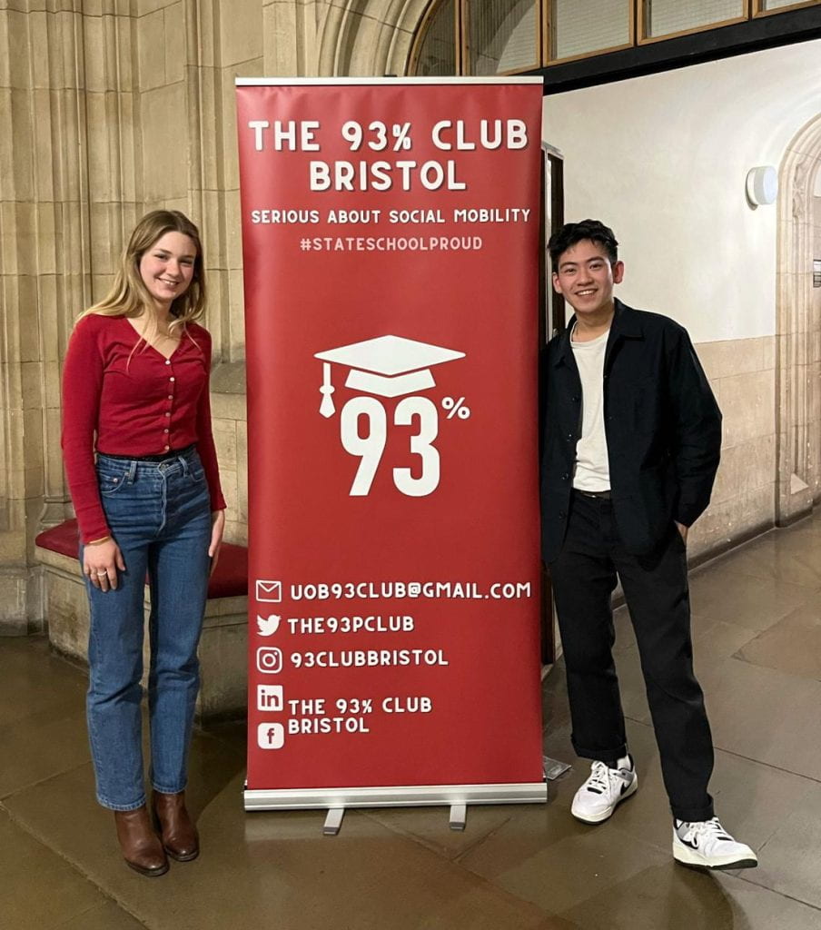 Izabella and Carlos, Co-Presidents of The 93% Club Bristol